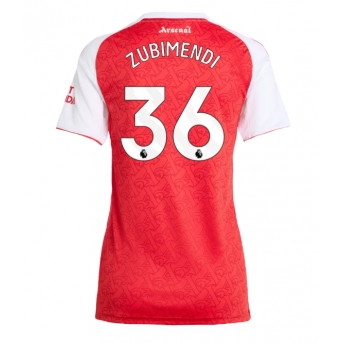 Arsenal Martin Zubimendi #36 Maglia Gara Casa Repliche 2025-26 Donna Maniche Corte